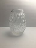 Stunning Lalique Figuera Pattern Frosted Crystal Vase  w/original box