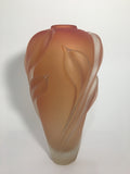 Elegant Satin Sheen Frosted Glass Vase by William Glasner