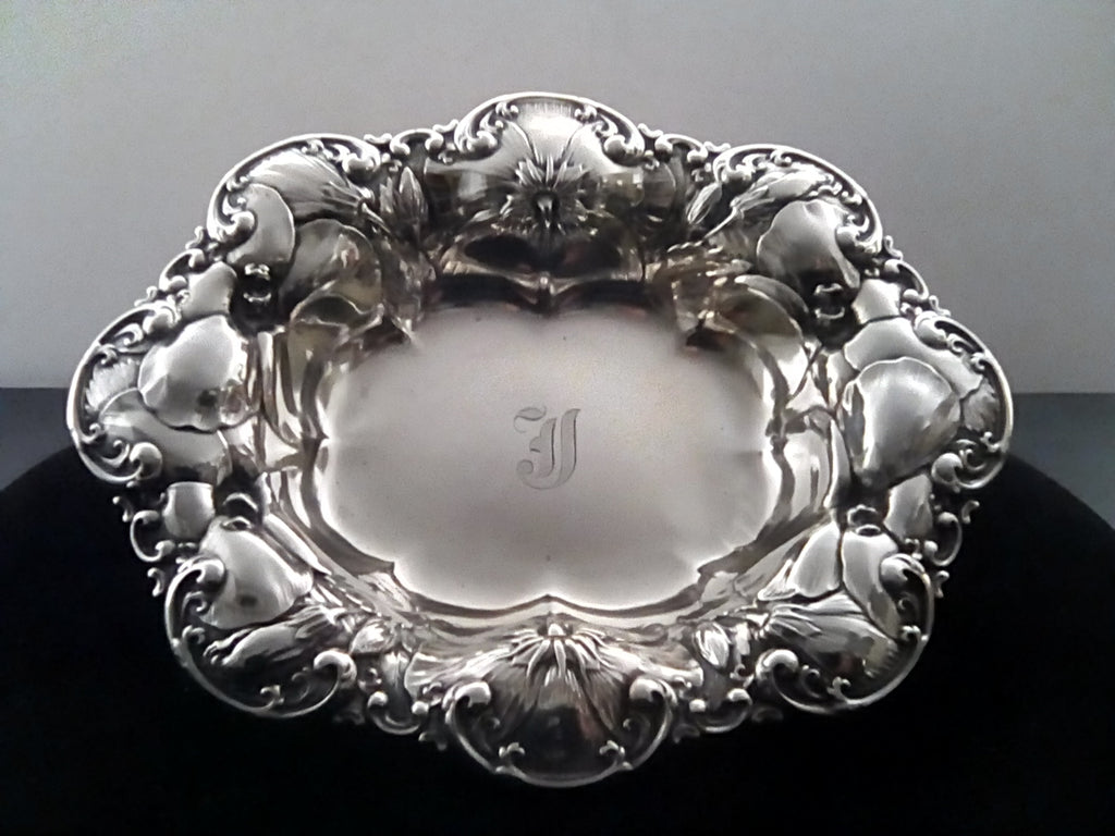 Antique Whiting Mfg Co Sterling Silver Nut/Candy Dish #6202