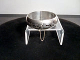 Vintage Sterling Silver Shadowbox Bangle Bracelet from Mexico