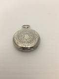 Antique Sterling Silver Watch Case w/ Key Wind Swiss Pocket Watch c. 1885