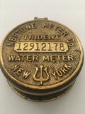 Vintage Brass Water Meter Cover by Neptune Meter Co. New York