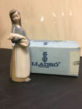 Adorable Vintage Lladro Figurine of Girl with Pig #1011