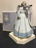 Lladro #6126 Angel Navidad Violin Porcelain Figurine