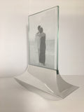 Nambe Metal Alloy Base w/ Glass Picture Frame by Ran Lerner
