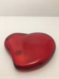 Gorgeous Vintage Tiffany & Co. Red Crystal Heart Paperweight